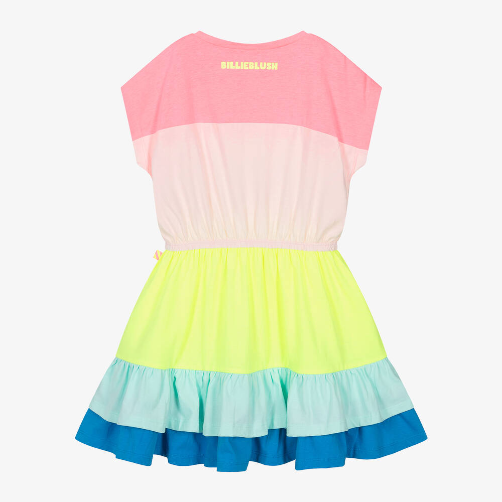 Billieblush-فستان قطن جيرسي مقلم لون زهري | Childrensalon Outlet