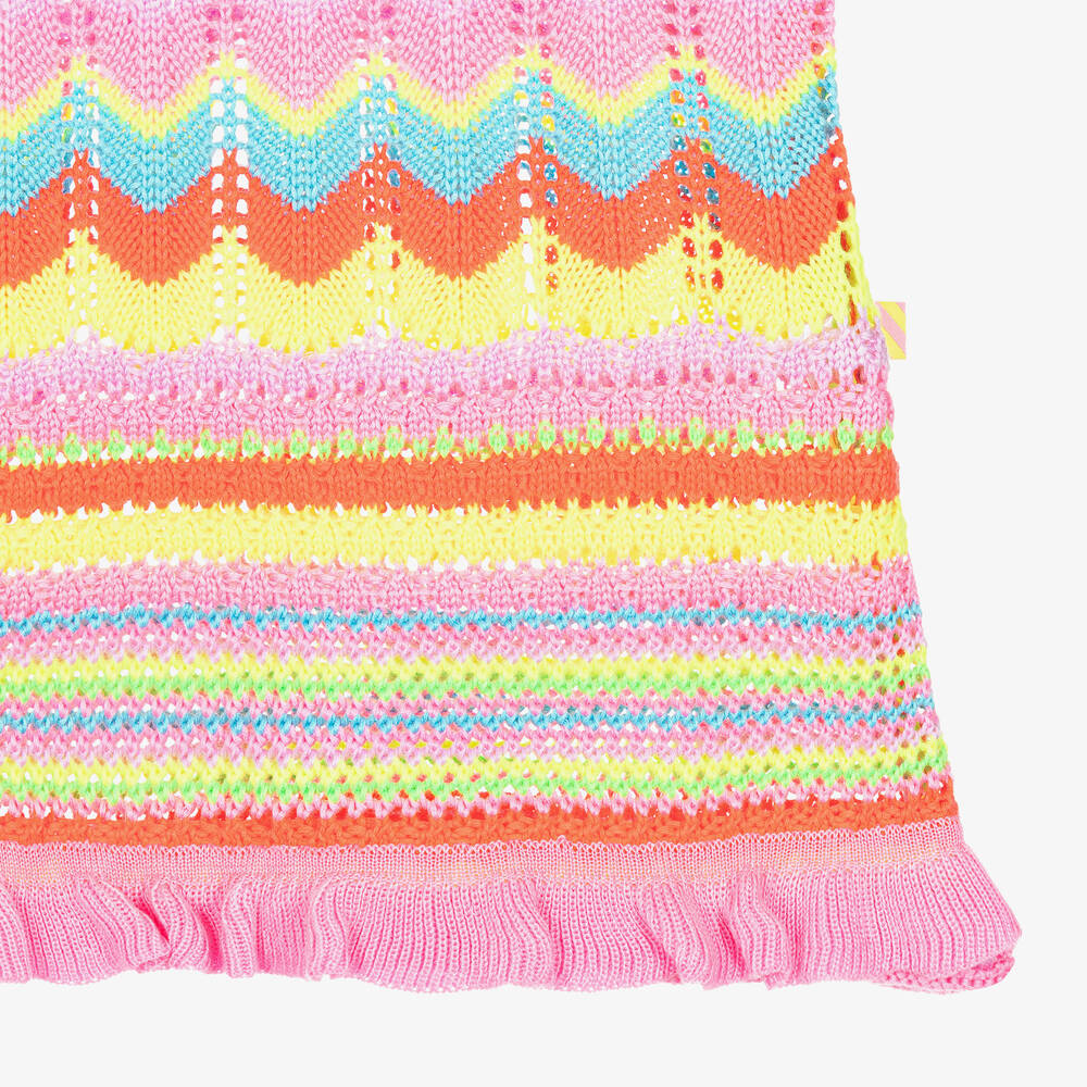 Billieblush-Girls Pink Striped Crochet Dress | Childrensalon Outlet