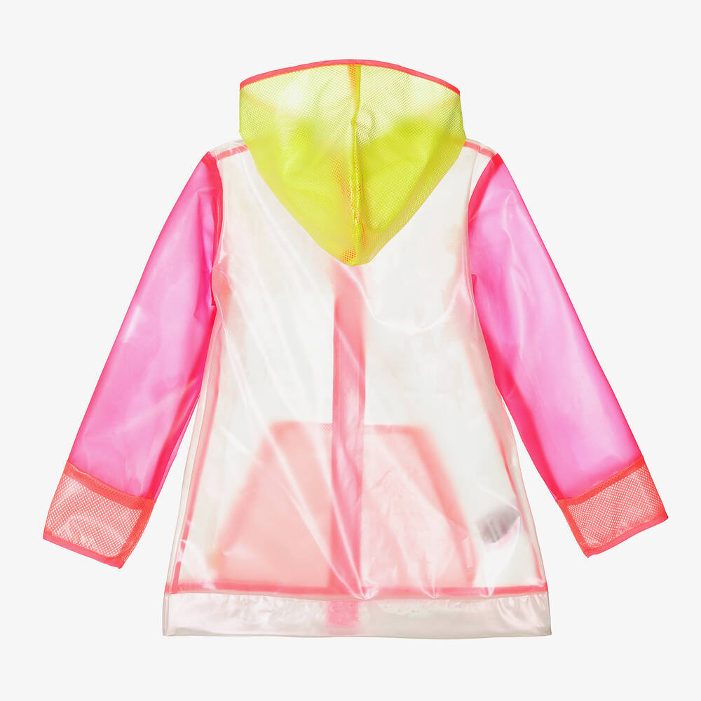 Billieblush-Girls Pink Transparent Raincoat | Childrensalon Outlet