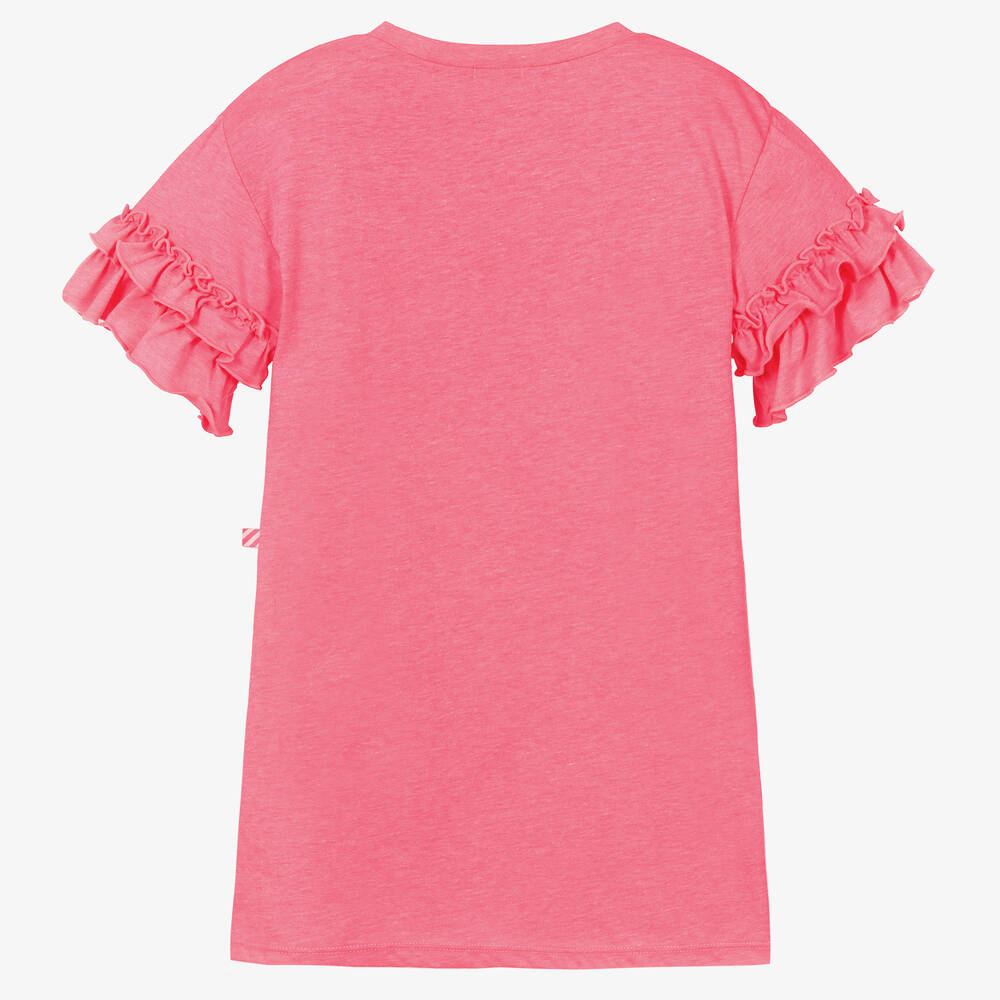 Billieblush-فستان قطن جيرسي لون زهري للبنات | Childrensalon Outlet