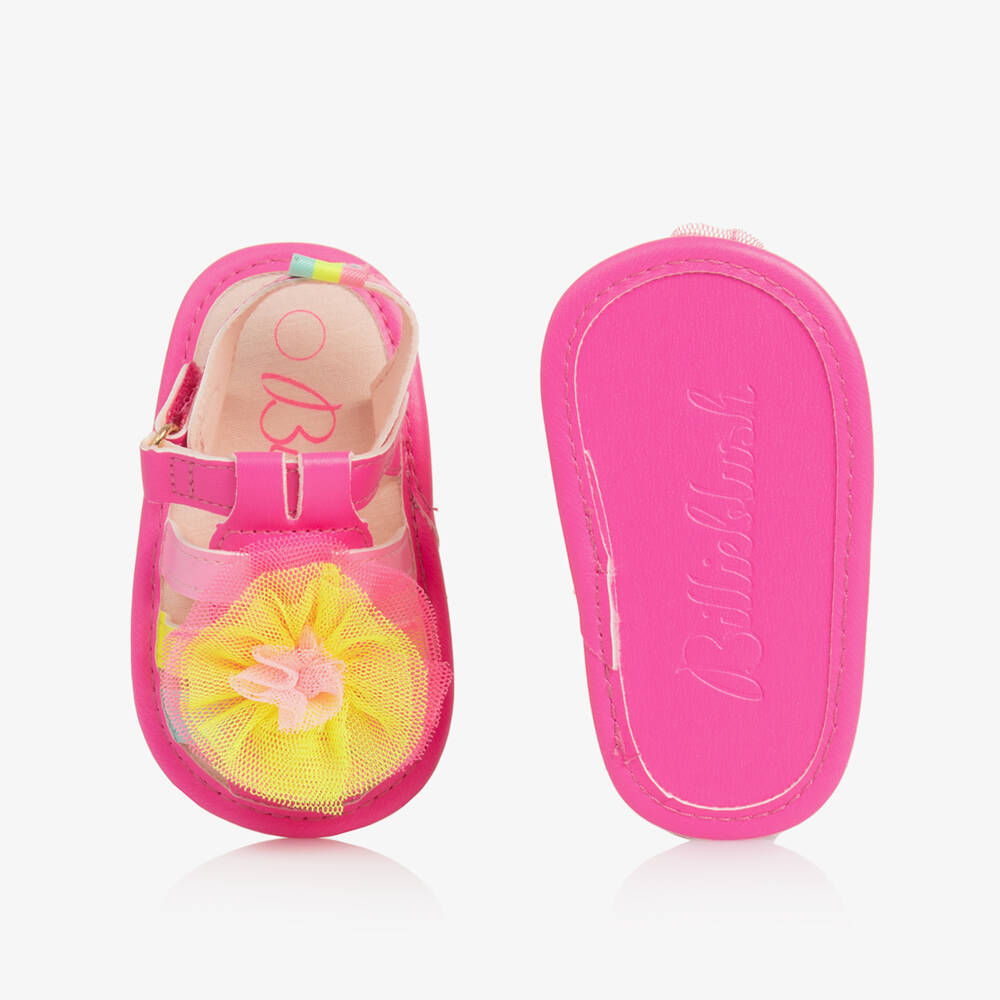 Billieblush-Girls' Pink Tulle Flower Sandals | Childrensalon Outlet