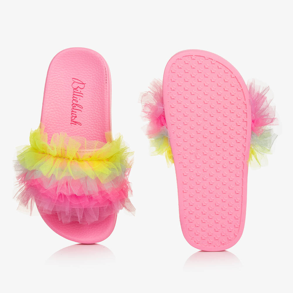 Billieblush-Girls Pink Tulle Sliders | Childrensalon Outlet