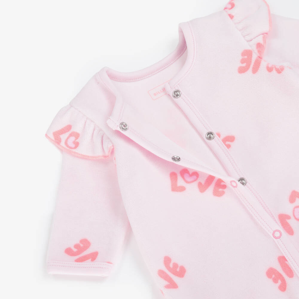 Billieblush-Розовый велюровый комплект для малышей с котиком для девочек | Childrensalon Outlet