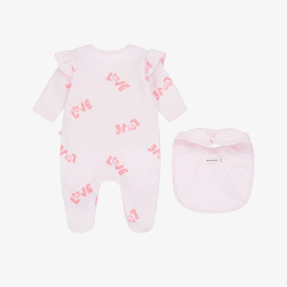 Billieblush-Розовый велюровый комплект для малышей с котиком для девочек | Childrensalon Outlet