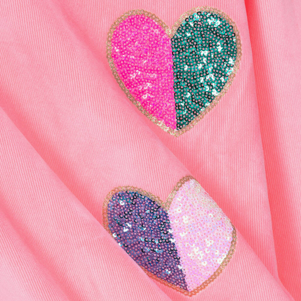 Billieblush-Girls Pink Velvet Heart Dress | Childrensalon Outlet