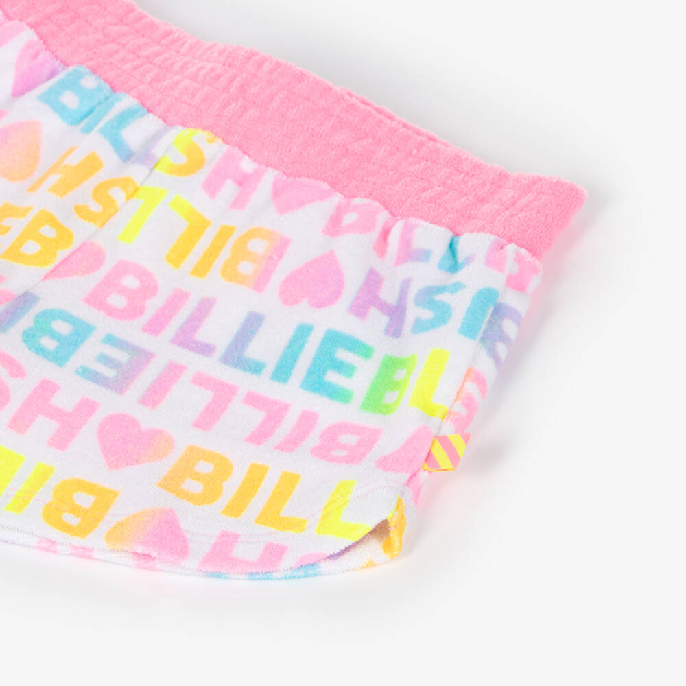 Billieblush-شورت منشفة وردي وأبيض للبنات | Childrensalon Outlet