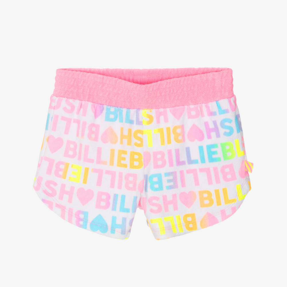 Billieblush-شورت منشفة وردي وأبيض للبنات | Childrensalon Outlet