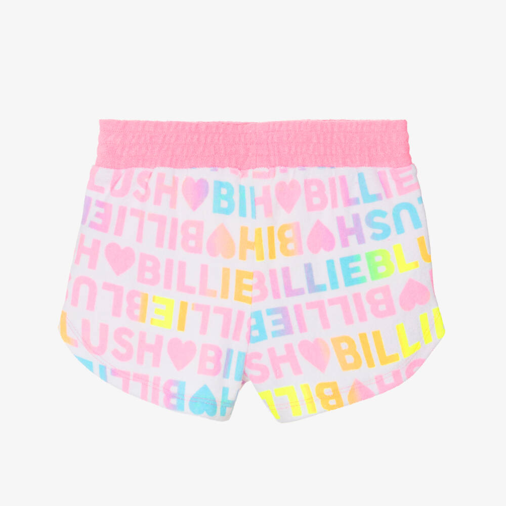 Billieblush-شورت منشفة وردي وأبيض للبنات | Childrensalon Outlet