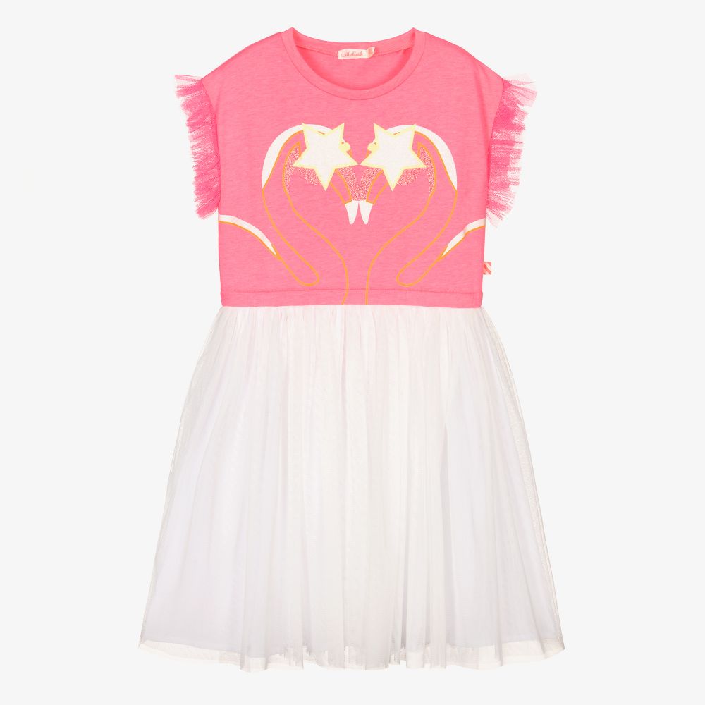 Billieblush - Розово-белое платье из тюля для девочек | Childrensalon