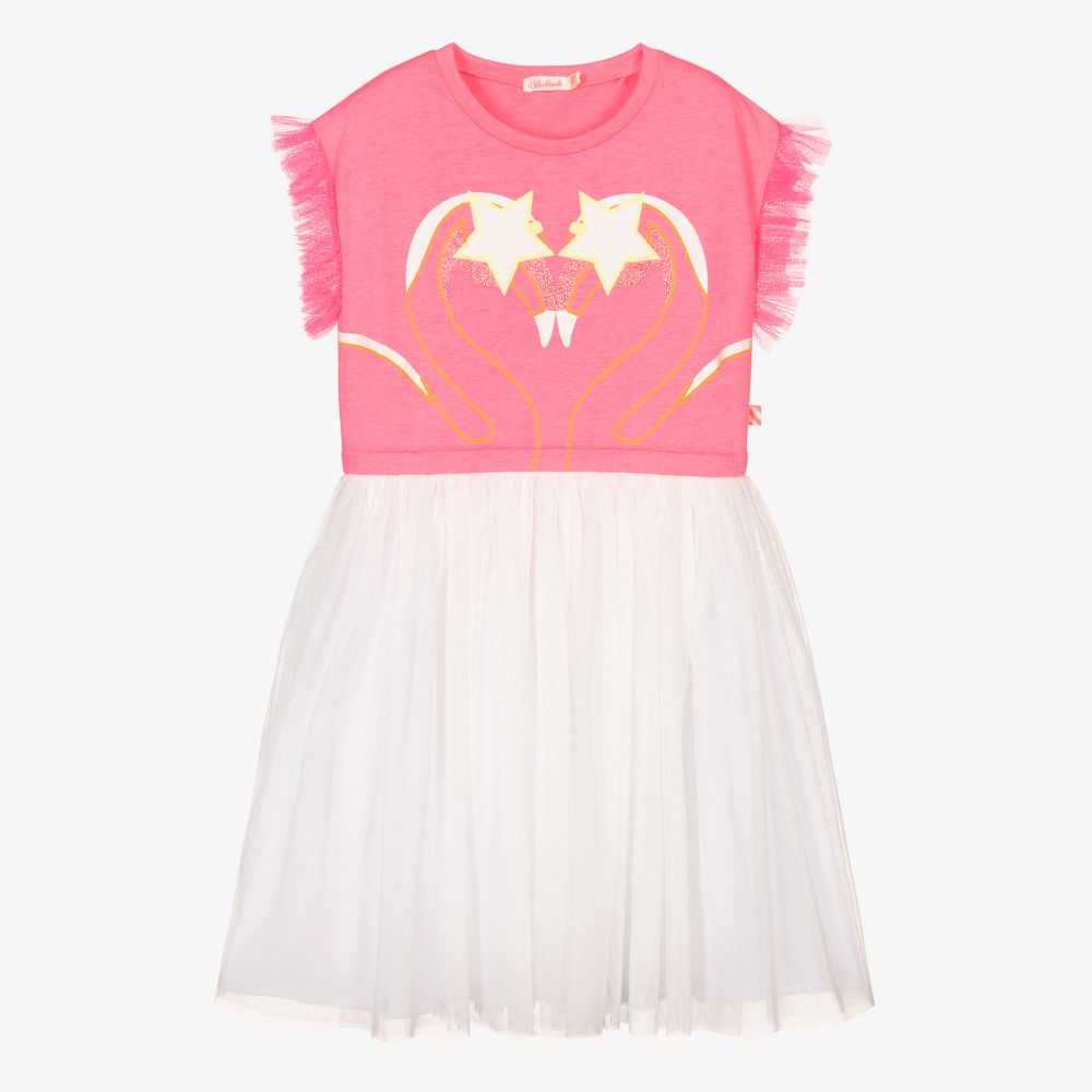 Billieblush-Розово-белое платье из тюля для девочек | Childrensalon Outlet