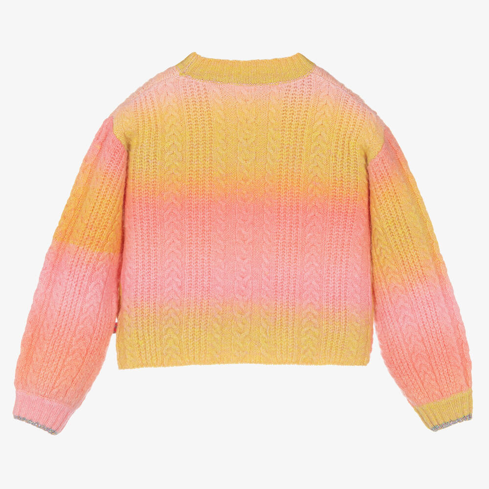 Yellow pink sweater cheap