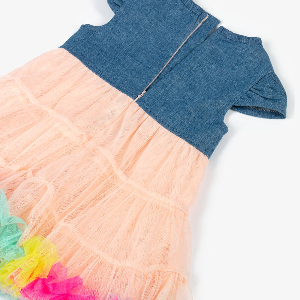 Billieblush-Girls Playful Denim & Tulle Delight | Childrensalon Outlet