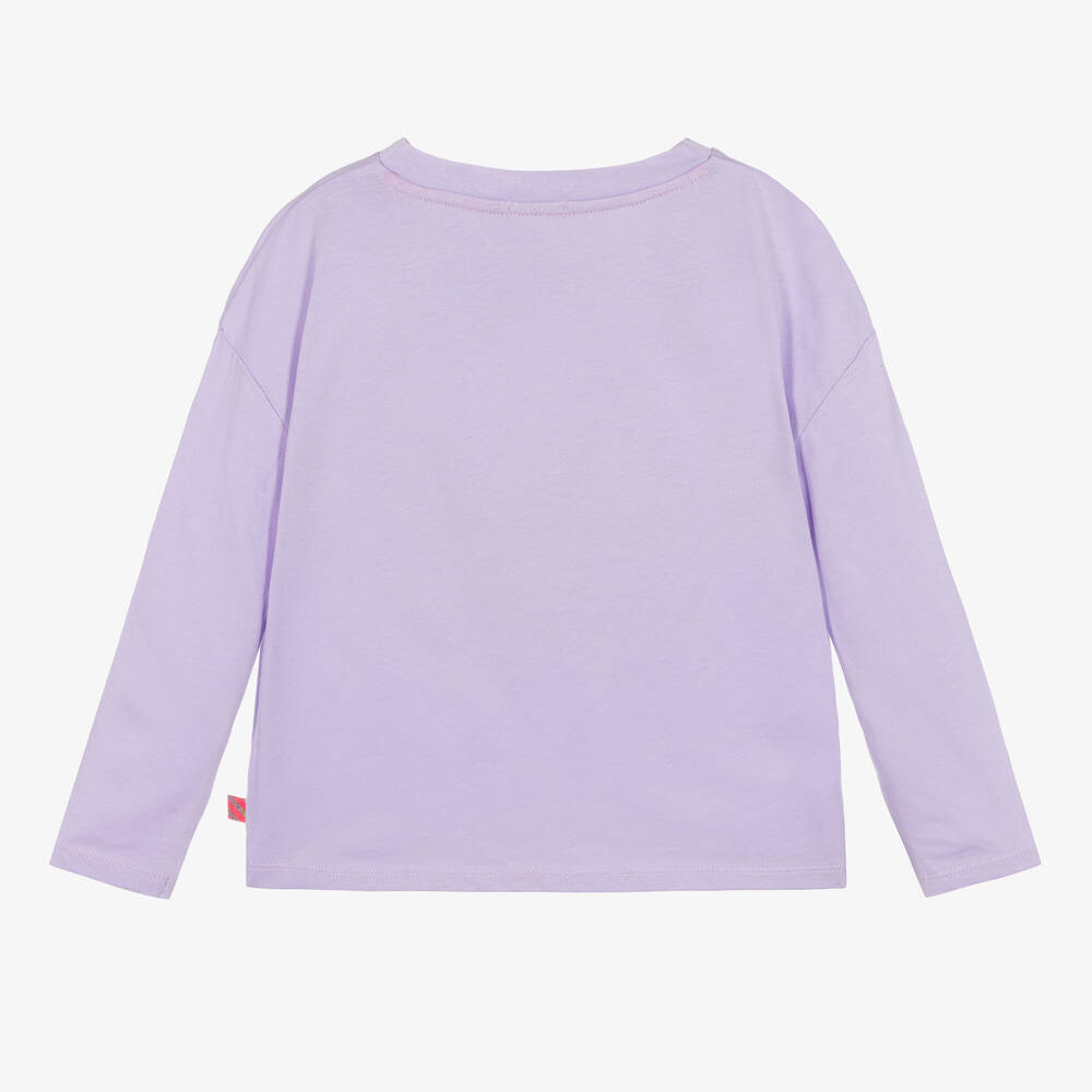 Billieblush-Girls Purple Cotton Butterfly Top | Childrensalon Outlet