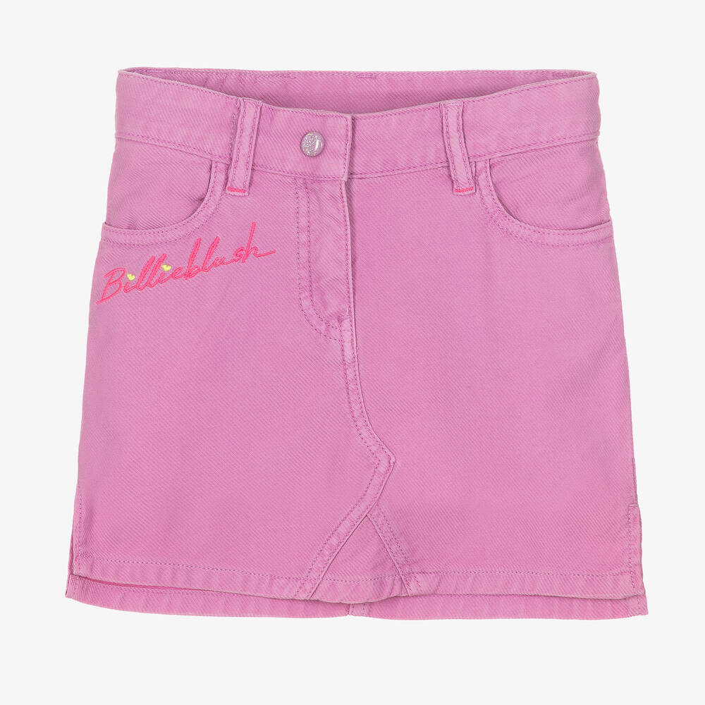 Billieblush - Girls Purple Cotton Twill Skirt | Childrensalon