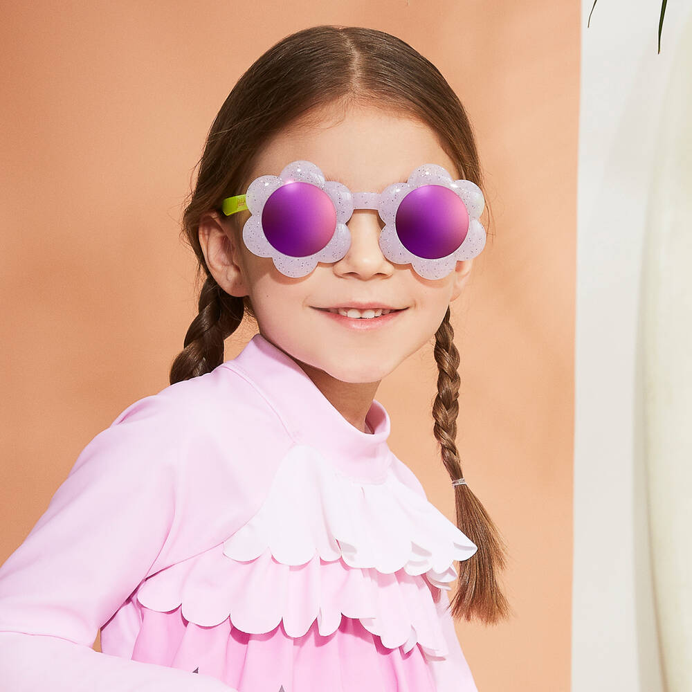 Billieblush Girls Purple Flower Sunglasses UV400