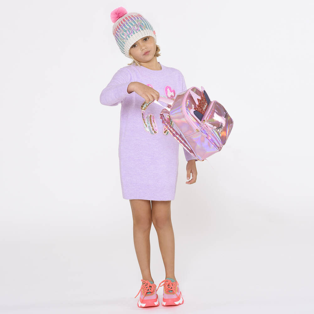 Billieblush-Girls Purple Knitted Dress | Childrensalon Outlet