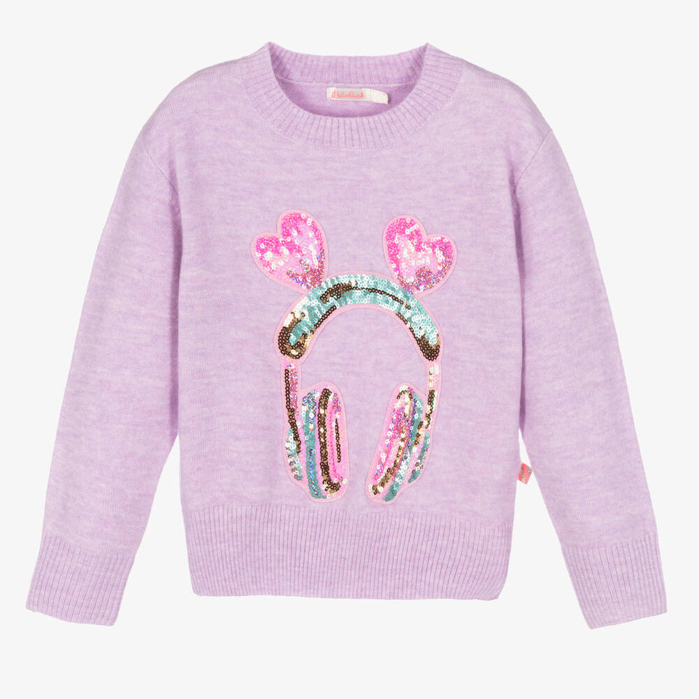 Billieblush - Фиолетовый вязаный свитер для девочек | Childrensalon