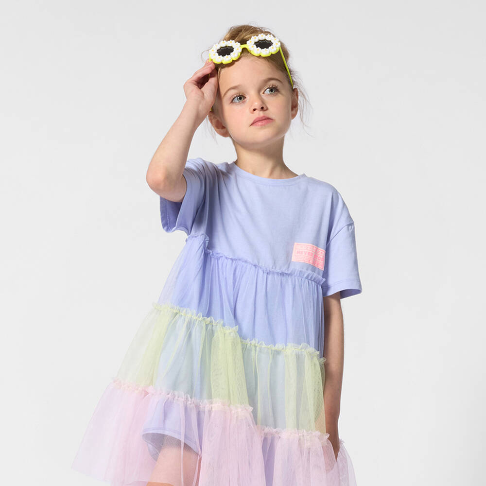 Billieblush-Girls Purple & Pastel Tulle Dress | Childrensalon Outlet