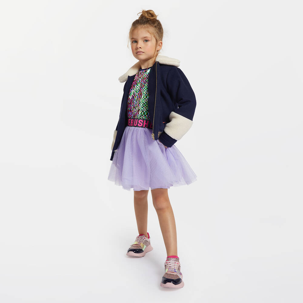 Billieblush-Girls Purple Tulle and Sequin Dress | Childrensalon Outlet
