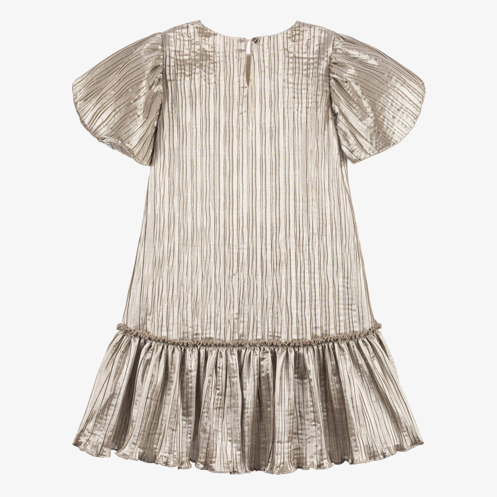 Billieblush-Girls Radiant Gold Pleated Dress | Childrensalon Outlet