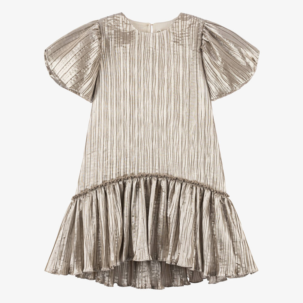 Billieblush-Girls Radiant Gold Pleated Dress | Childrensalon Outlet