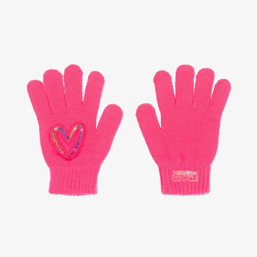 Billieblush-Girls Radiant Pink Sparkle Mittens | Childrensalon Outlet