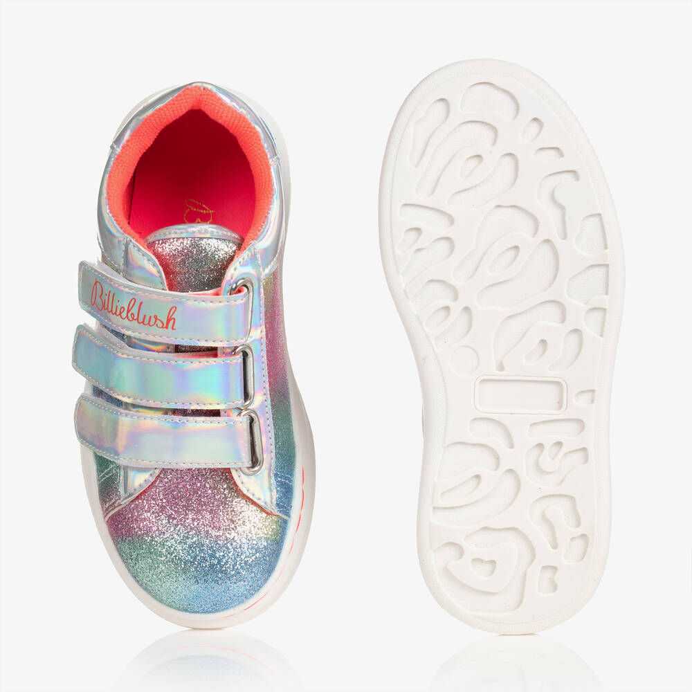 Billieblush Girls Rainbow Glitter Trainers Childrensalon Outlet