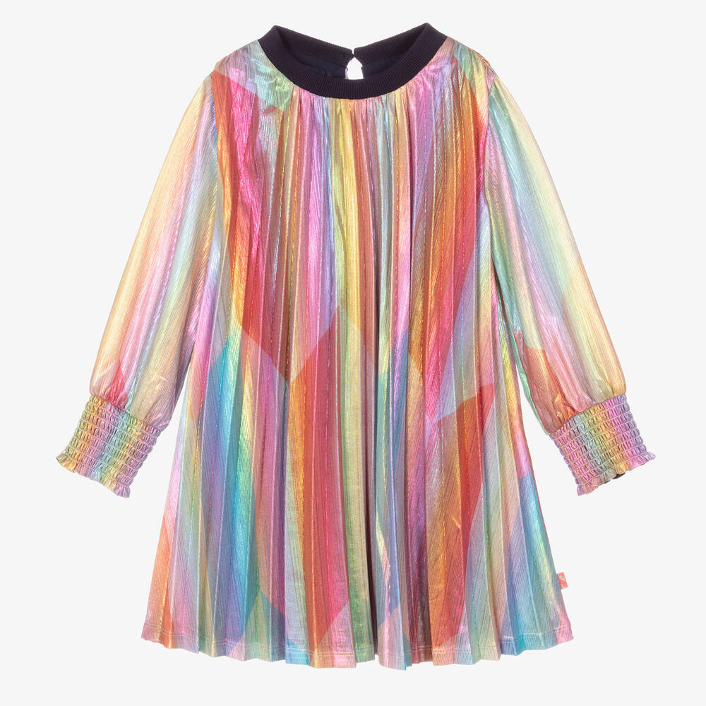 Billieblush - Regenbogenkleid mit Falten (M) | Childrensalon