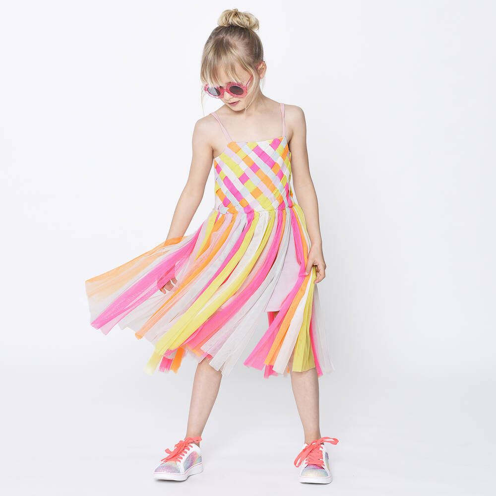 Billieblush-Girls Rainbow Tulle Dress | Childrensalon Outlet