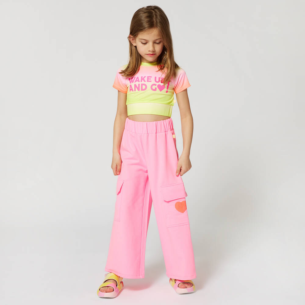 Billieblush-Girls Rose Jersey Cargo Pants | Childrensalon Outlet