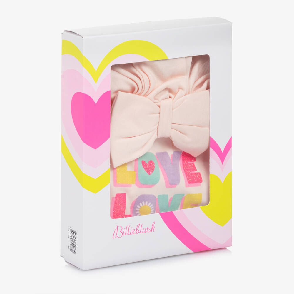 Billieblush-Girls Rosy Cotton Playsuit & Bow Hat | Childrensalon Outlet