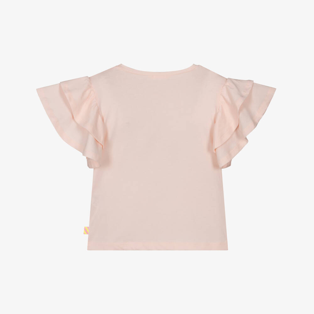 Billieblush-Футболка из розового хлопка с блестками для девочек | Childrensalon Outlet