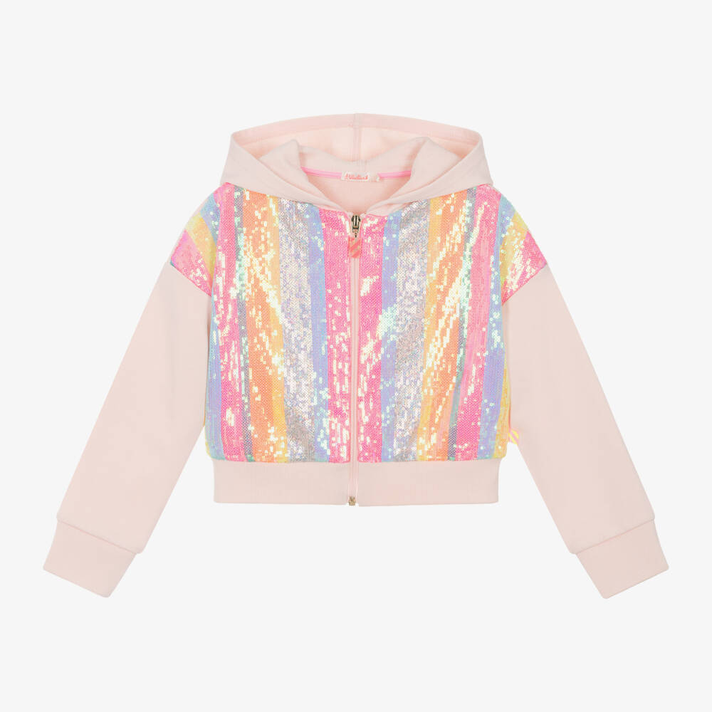 Billieblush-Хлопковая толстовка с розовыми пайетками для девочек | Childrensalon Outlet