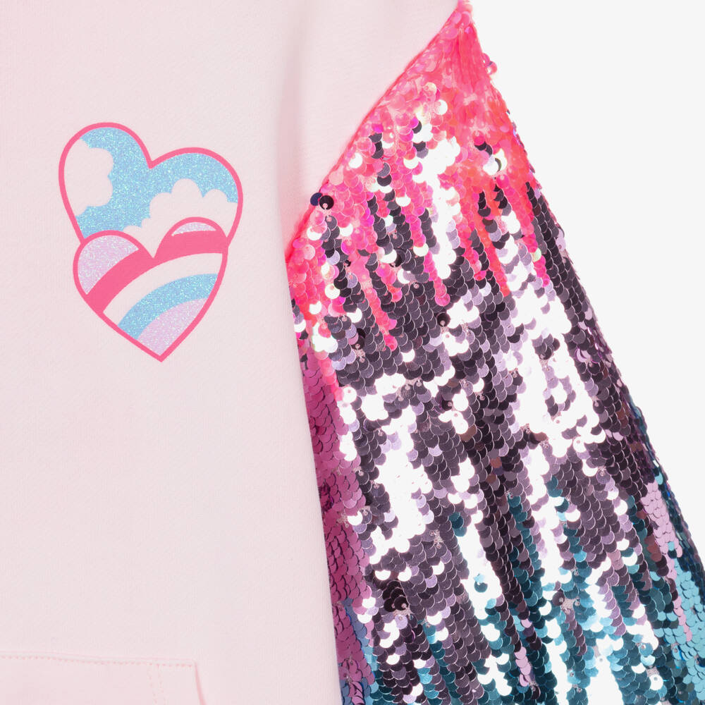 Billieblush-Girls Sequin Pink Cotton Dress | Childrensalon Outlet