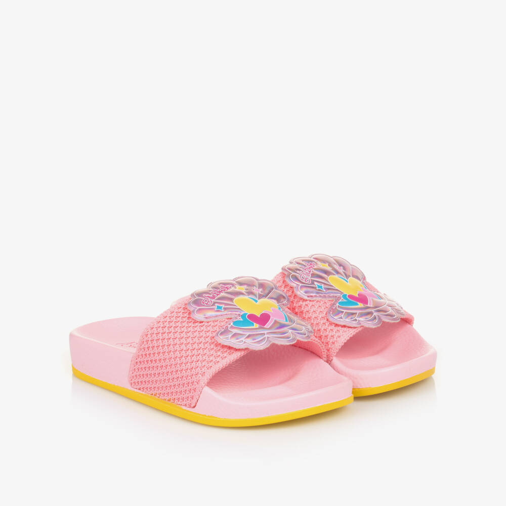 Billieblush-Girls Shimmery Pink Shell Sandals | Childrensalon Outlet