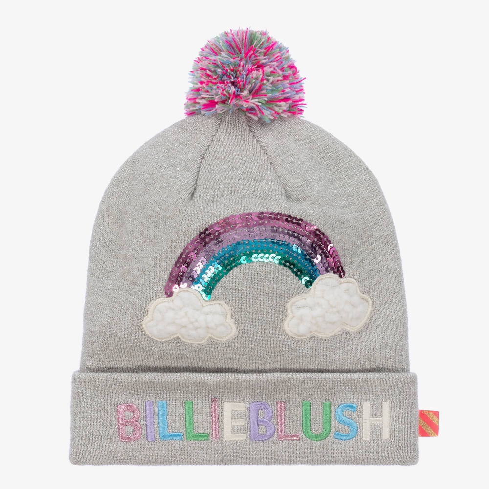 Billieblush - Серебристая шапка с радугой из пайеток | Childrensalon