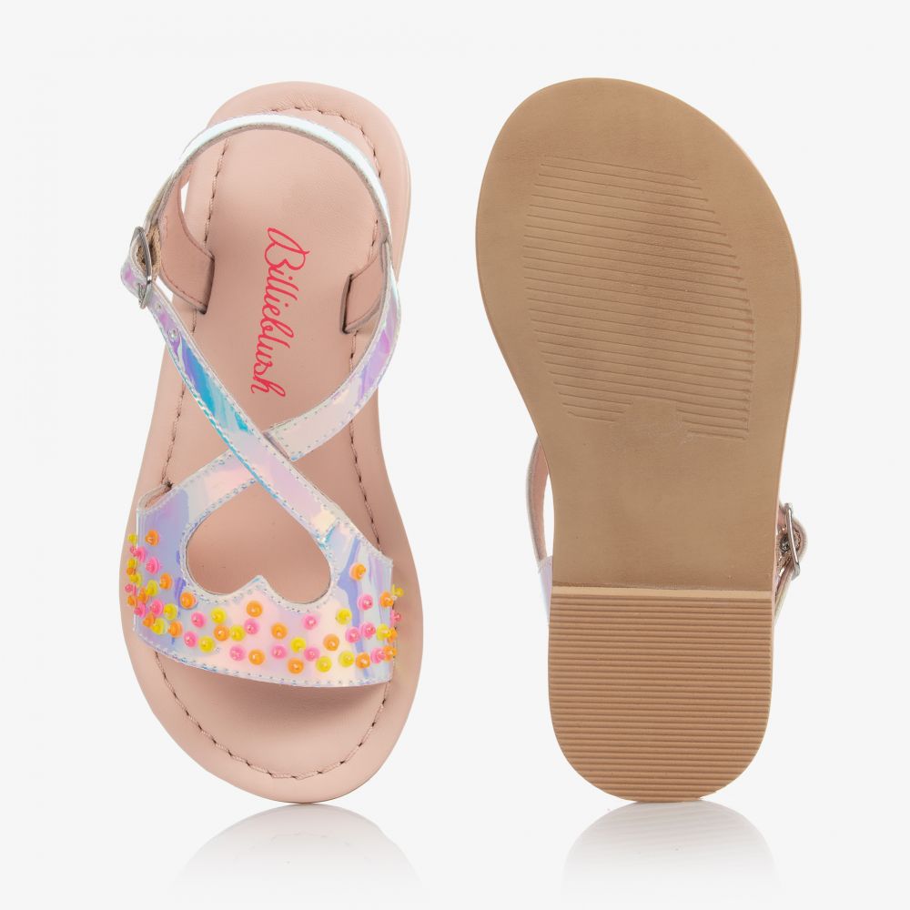 Billieblush-Girls Silver Sequin Sandals | Childrensalon Outlet