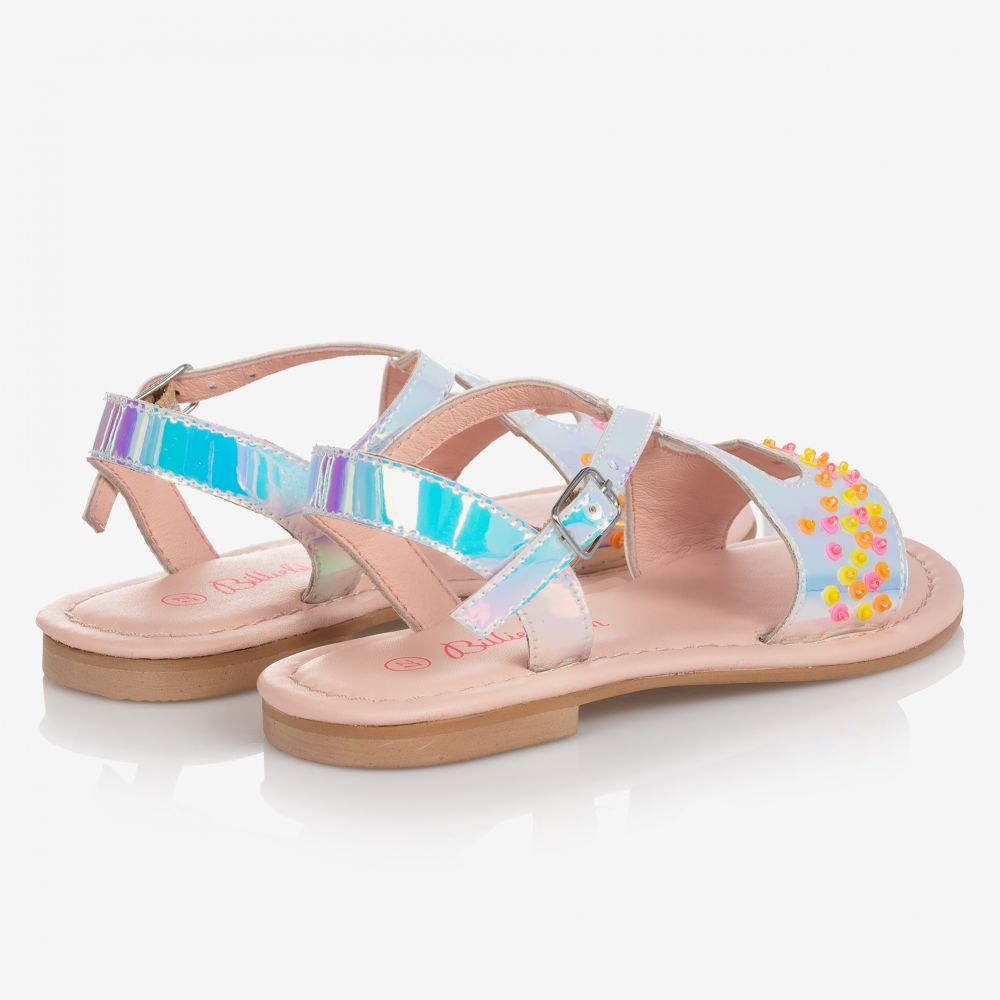 Billieblush-Girls Silver Sequin Sandals | Childrensalon Outlet