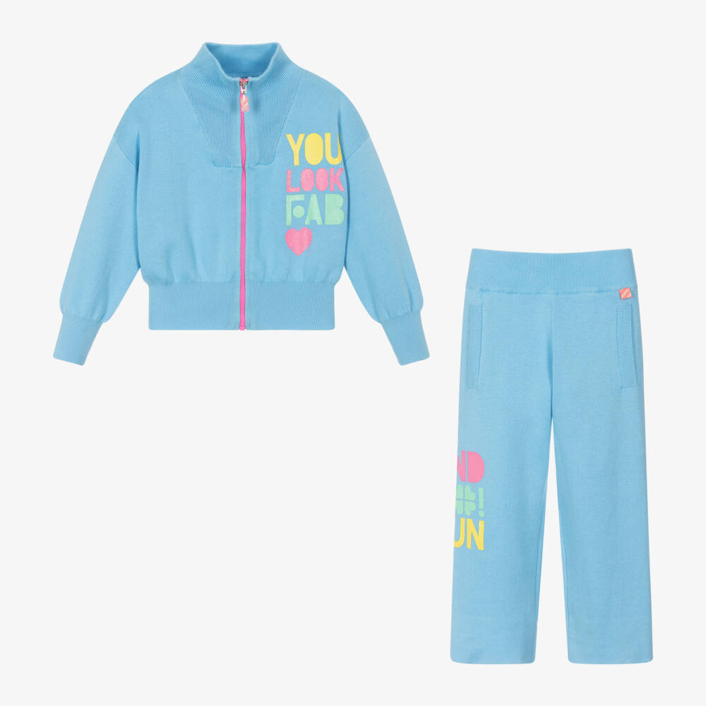 Billieblush-Girls Soft Blue Knit Set | Childrensalon Outlet