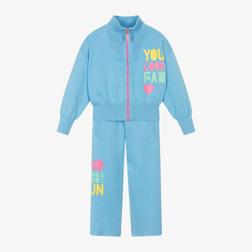 Billieblush-Girls Soft Blue Knit Set | Childrensalon Outlet