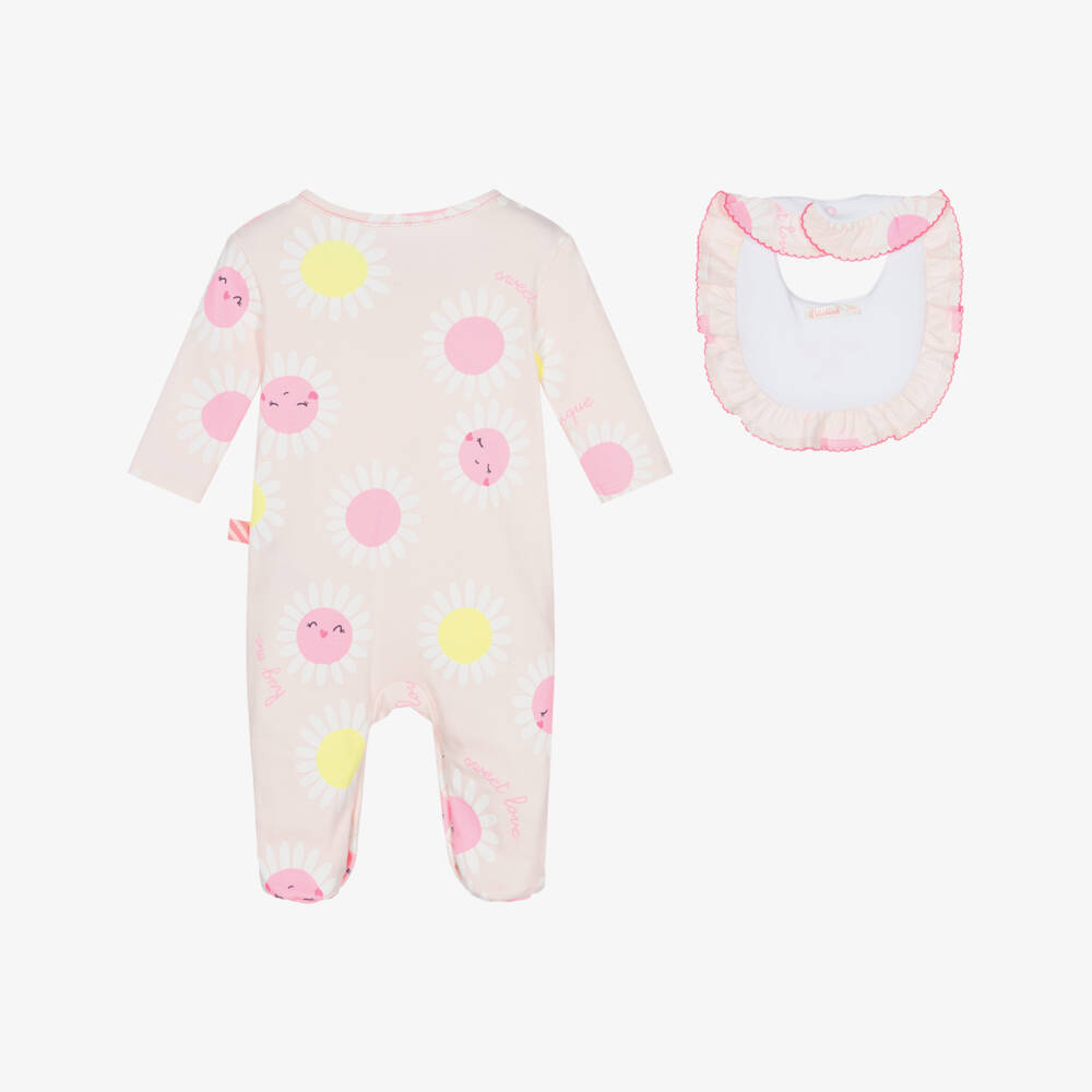 Billieblush-Girls Soft Pink Floral Babysuit Ensemble | Childrensalon Outlet