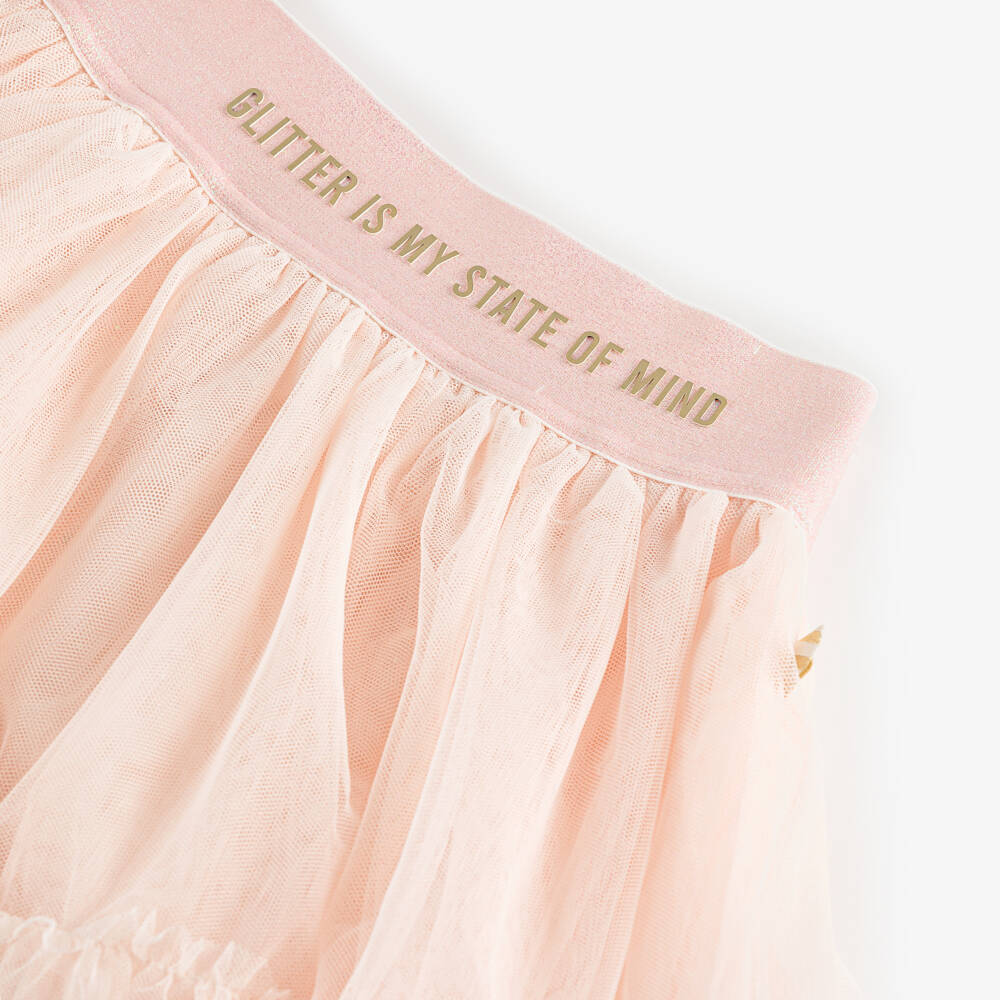 Billieblush-Girls Soft Pink Glitter Tulle Skirt | Childrensalon Outlet