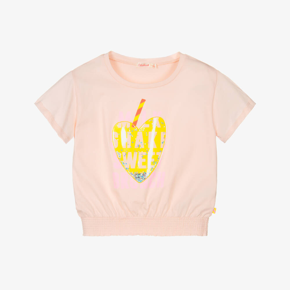 Billieblush-Girls Soft Pink Graphic Tee | Childrensalon Outlet