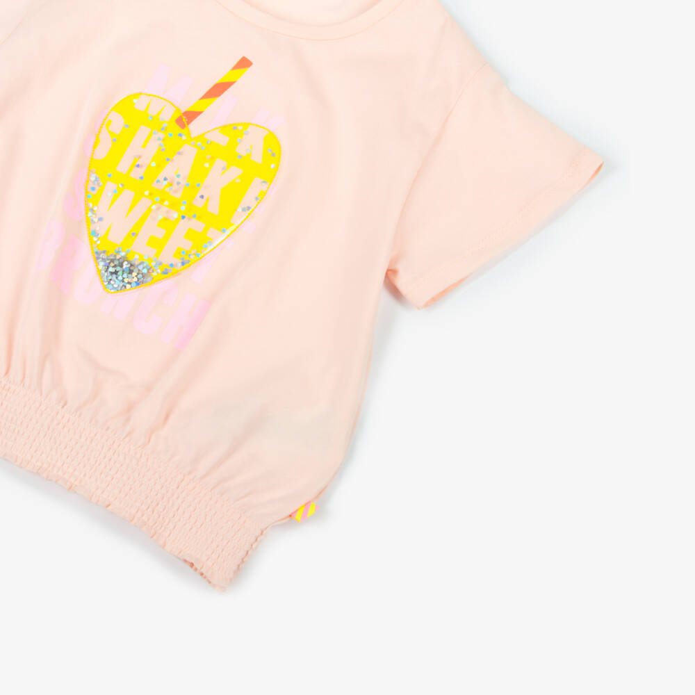 Billieblush-Мягкая розовая футболка с графикой для девочек | Childrensalon Outlet