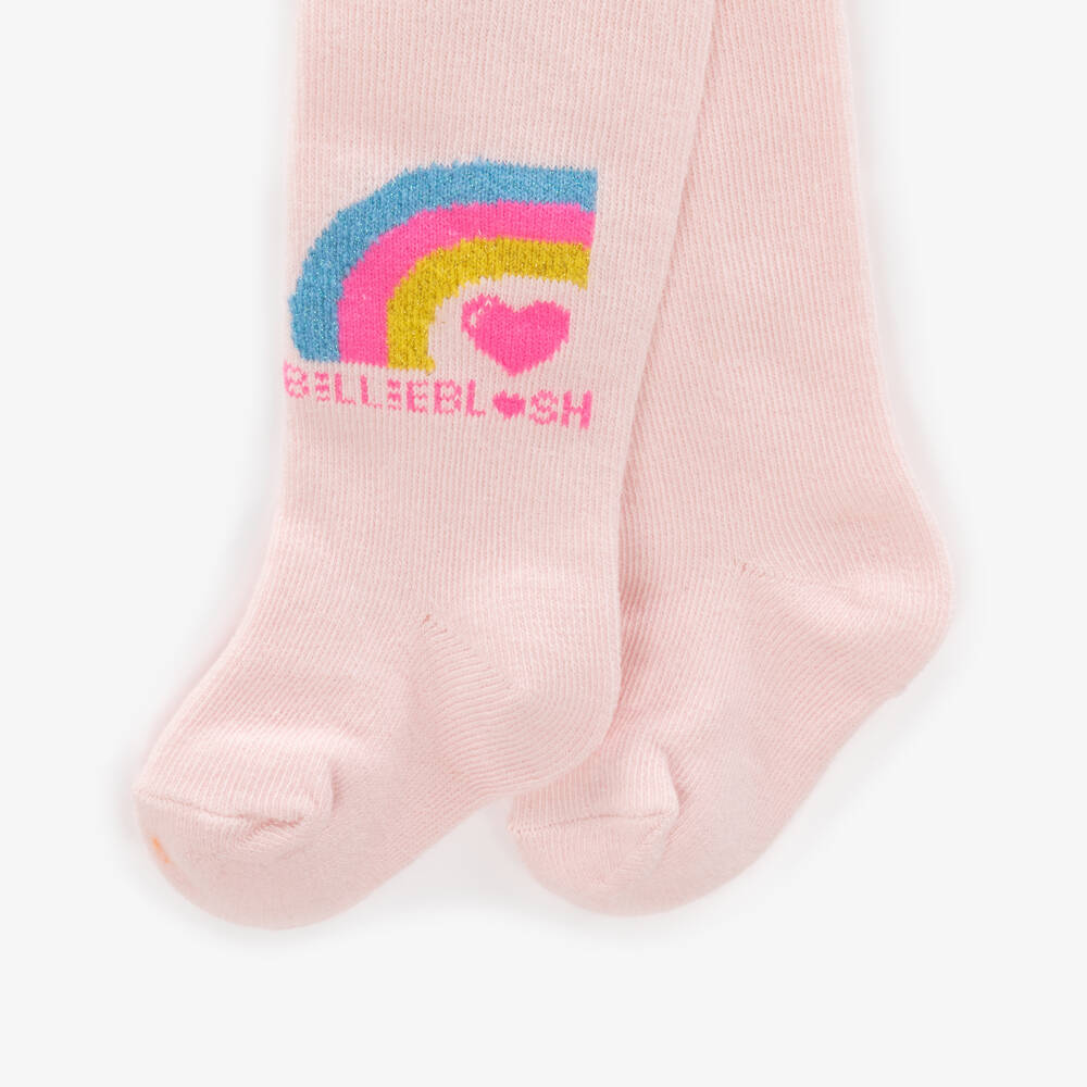 Billieblush-Girls Soft Pink Rainbow Tights | Childrensalon Outlet