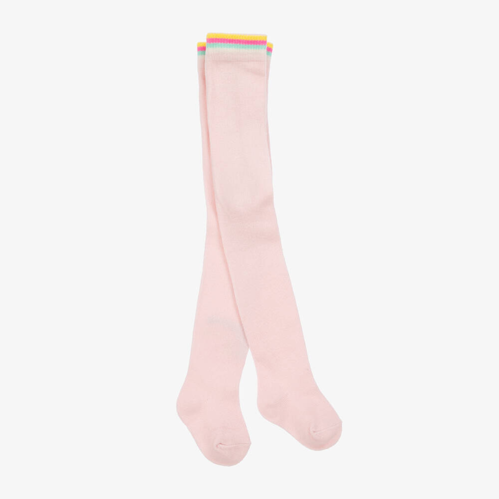 Billieblush-Girls Soft Pink Rainbow Tights | Childrensalon Outlet