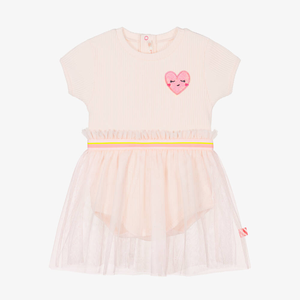 Billieblush-Girls Soft Pink Tulle Heart Dress | Childrensalon Outlet