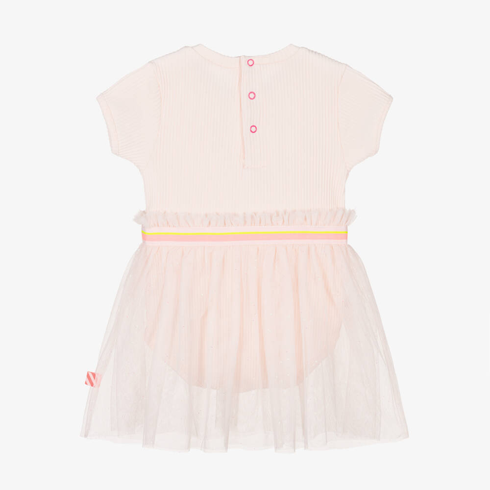 Billieblush-Girls Soft Pink Tulle Heart Dress | Childrensalon Outlet