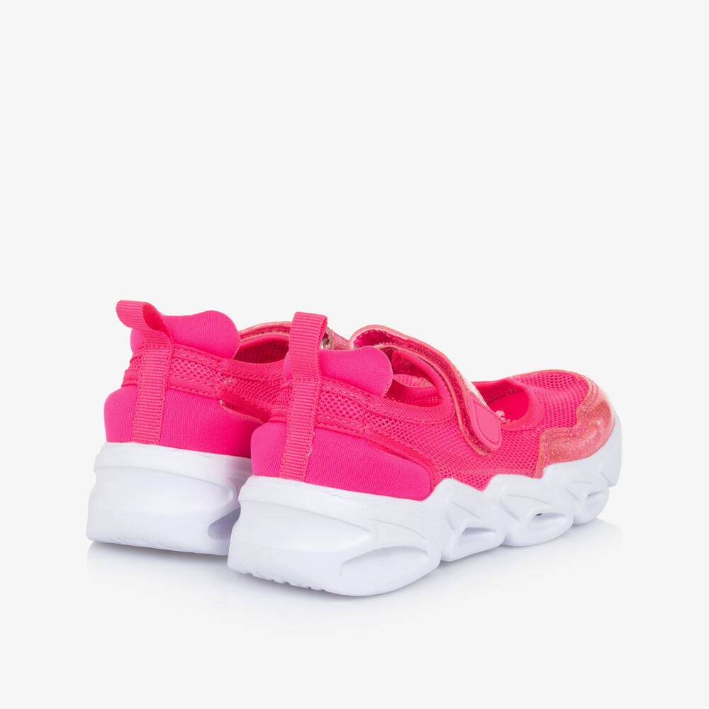 Billieblush-Girls Sparkle Mesh Light-Up Sneakers | Childrensalon Outlet