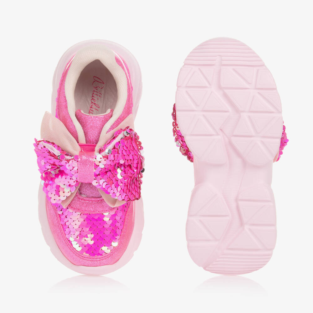 Billieblush-Girls Sparkle Pink Patent Trainers | Childrensalon Outlet